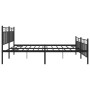 Estructura de cama cabecero y estribo metal negro 193x203 cm de , Camas y somieres - Ref: Foro24-373715, Precio: 124,64 €, De...