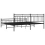Estructura de cama cabecero y estribo metal negro 193x203 cm de , Camas y somieres - Ref: Foro24-373715, Precio: 124,64 €, De...