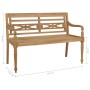 Banco Batavia teca 120 cm de vidaXL, Bancos de jardín - Ref: Foro24-43052, Precio: 207,38 €, Descuento: %