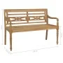 Banco Batavia teca 120 cm de vidaXL, Bancos de jardín - Ref: Foro24-43052, Precio: 201,68 €, Descuento: %