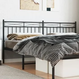 Kopfteil aus schwarzem Metall, 200 cm von , Kopf- und Fußteile - Ref: Foro24-373729, Preis: 34,35 €, Rabatt: %