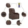 Sillón de masaje reclinable cuero sintético marrón de , Sillones - Ref: Foro24-372474, Precio: 218,01 €, Descuento: %