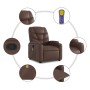 Sillón de masaje reclinable cuero sintético marrón de , Sillones - Ref: Foro24-372474, Precio: 222,64 €, Descuento: %
