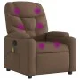 Sillón reclinable con masaje de tela marrón de , Sillones - Ref: Foro24-372457, Precio: 212,91 €, Descuento: %