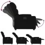 Sillón reclinable de tela negro de , Sillones - Ref: Foro24-372443, Precio: 196,92 €, Descuento: %