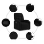 Sillón reclinable de tela negro de , Sillones - Ref: Foro24-372443, Precio: 196,92 €, Descuento: %