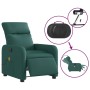 Sillón reclinable de masaje eléctrico tela verde oscuro en Sillones | Comprar online en Foru.es