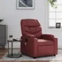 Reclining massage armchair in synthetic red wine leather by , Armchairs - Ref: Foro24-372476, Price: 219,08 €, Discount: %