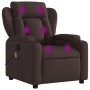 Sillón de masaje reclinable de tela marrón oscuro de , Sillones - Ref: Foro24-372420, Precio: 268,81 €, Descuento: %