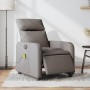 Sillón reclinable de masaje eléctrico tela gris taupe en Sillones | Comprar online en Foru.es