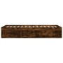 Estructura de cama roble ahumado 100x200 cm de , Camas y somieres - Ref: Foro24-3203835, Precio: 110,35 €, Descuento: %