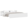 Estructura de cama con cabecero piecero blanco 200x200 cm de , Camas y somieres - Ref: Foro24-3203733, Precio: 127,53 €, Desc...