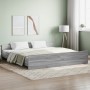 Estructura de cama con cabecero piecero gris Sonoma 200x200 cm de , Camas y somieres - Ref: Foro24-3203738, Precio: 154,73 €,...
