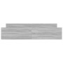 Estructura de cama con cabecero piecero gris Sonoma 200x200 cm de , Camas y somieres - Ref: Foro24-3203738, Precio: 154,73 €,...