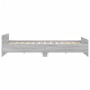 Estructura de cama con cabecero piecero gris Sonoma 200x200 cm de , Camas y somieres - Ref: Foro24-3203738, Precio: 154,73 €,...