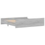Estructura de cama con cabecero piecero gris Sonoma 200x200 cm de , Camas y somieres - Ref: Foro24-3203738, Precio: 154,73 €,...