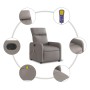 Sillón reclinable de masaje eléctrico tela gris taupe en Sillones | Comprar online en Foru.es