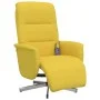 Sillón reclinable de masaje con reposapiés tela amarillo claro de , Sillones - Ref: Foro24-356581, Precio: 225,51 €, Descuent...