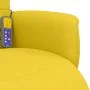 Sillón reclinable de masaje con reposapiés tela amarillo claro de , Sillones - Ref: Foro24-356581, Precio: 225,51 €, Descuent...