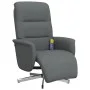 Sillón reclinable de masaje con reposapiés tela gris oscuro de , Sillones - Ref: Foro24-356574, Precio: 219,80 €, Descuento: %
