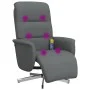 Sillón reclinable de masaje con reposapiés tela gris oscuro de , Sillones - Ref: Foro24-356574, Precio: 219,80 €, Descuento: %