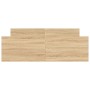 Estructura de cama con cabecero piecero roble Sonoma 140x190 cm de , Camas y somieres - Ref: Foro24-3203784, Precio: 140,77 €...