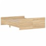Estructura de cama con cabecero piecero roble Sonoma 140x190 cm de , Camas y somieres - Ref: Foro24-3203784, Precio: 140,77 €...