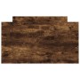 Estructura de cama con cabecero piecero roble ahumado 100x200cm de , Camas y somieres - Ref: Foro24-3203800, Precio: 206,74 €...
