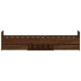 Estructura de cama con cabecero piecero roble marrón 100x200 cm de , Camas y somieres - Ref: Foro24-3203802, Precio: 189,70 €...
