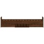 Estructura de cama con cabecero piecero roble marrón 90x200 cm de , Camas y somieres - Ref: Foro24-3203809, Precio: 206,00 €,...