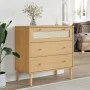 Cómoda SENJA aspecto ratán madera maciza pino marrón 80x40x80cm de , Cajoneras - Ref: Foro24-358022, Precio: 104,94 €, Descue...