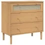 Cómoda SENJA aspecto ratán madera maciza pino marrón 80x40x80cm de , Cajoneras - Ref: Foro24-358022, Precio: 104,94 €, Descue...