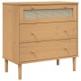 Cómoda SENJA aspecto ratán madera maciza pino marrón 80x40x80cm de , Cajoneras - Ref: Foro24-358022, Precio: 105,69 €, Descue...