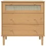 Cómoda SENJA aspecto ratán madera maciza pino marrón 80x40x80cm de , Cajoneras - Ref: Foro24-358022, Precio: 104,94 €, Descue...
