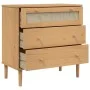 Cómoda SENJA aspecto ratán madera maciza pino marrón 80x40x80cm de , Cajoneras - Ref: Foro24-358022, Precio: 104,94 €, Descue...