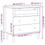 Cómoda SENJA aspecto ratán madera maciza pino marrón 80x40x80cm de , Cajoneras - Ref: Foro24-358022, Precio: 104,94 €, Descue...