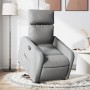 Sillón reclinable elevable de tela gris claro en Sillones | Comprar online en Foru.es