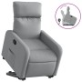 Sillón reclinable elevable de tela gris claro en Sillones | Comprar online en Foru.es