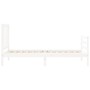 Estructura de cama individual con cabecero madera maciza blanco de , Camas y somieres - Ref: Foro24-3193817, Precio: 125,36 €...