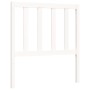 Estructura de cama individual con cabecero madera maciza blanco de , Camas y somieres - Ref: Foro24-3193817, Precio: 125,36 €...