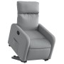 Sillón reclinable elevable de tela gris claro en Sillones | Comprar online en Foru.es