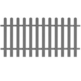 WPC garden fence 200x100 cm by vidaXL, fenced with pickets - Ref: Foro24-42820, Price: 82,21 €, Discount: %