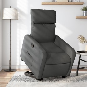 Sillón reclinable elevable de tela gris oscuro en Sillones | Comprar online en Foru.es
