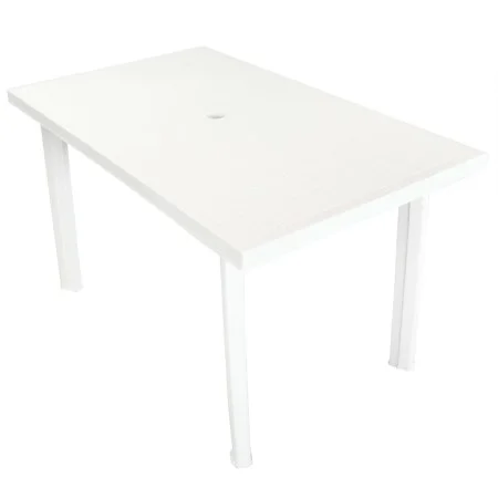 Mesa de jardín de plástico blanca 126x76x72 cm de vidaXL, Mesas de jardín - Ref: Foro24-43597, Precio: 134,96 €, Descuento: %
