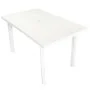 Mesa de jardín de plástico blanca 126x76x72 cm de vidaXL, Mesas de jardín - Ref: Foro24-43597, Precio: 134,96 €, Descuento: %
