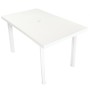 Mesa de jardín de plástico blanca 126x76x72 cm de vidaXL, Mesas de jardín - Ref: Foro24-43597, Precio: 138,00 €, Descuento: %