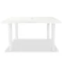 Mesa de jardín de plástico blanca 126x76x72 cm de vidaXL, Mesas de jardín - Ref: Foro24-43597, Precio: 134,96 €, Descuento: %