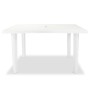 Mesa de jardín de plástico blanca 126x76x72 cm de vidaXL, Mesas de jardín - Ref: Foro24-43597, Precio: 138,00 €, Descuento: %