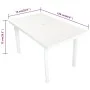 Mesa de jardín de plástico blanca 126x76x72 cm de vidaXL, Mesas de jardín - Ref: Foro24-43597, Precio: 134,96 €, Descuento: %
