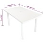 Mesa de jardín de plástico blanca 126x76x72 cm de vidaXL, Mesas de jardín - Ref: Foro24-43597, Precio: 138,00 €, Descuento: %